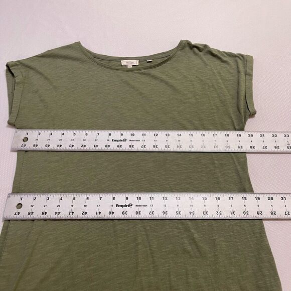 Fat Face Dark Olive Green T-Shirt Blouse Top Size 8 - Picture 2 of 5